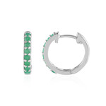 Zilveren oorbellen met Socoto smaragden