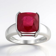 Anello in argento con Rubino del Madagascar