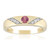 9K Padparadscha Sapphire Gold Ring
