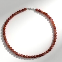 Collana in argento con Quarzo Fragola