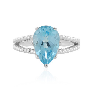 Anello in argento con Topazio Blu Cielo