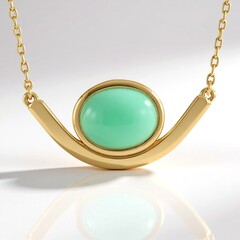 Collana in argento con Crisoprasio