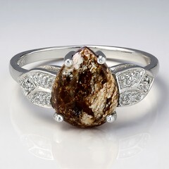 Anello in argento con Magnesite