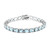 Bracciale in argento con Topazio Blu Cielo