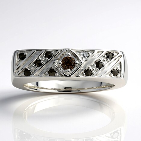 Anello in argento con Diamante Rose de France SI1 di Argyle (Annette classic)
