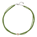 Edelstein-Silberhalskette