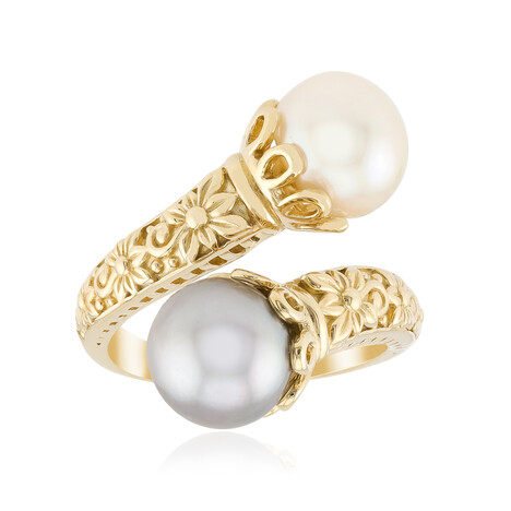 White Freshwater Pearl Silver Ring (TPC)