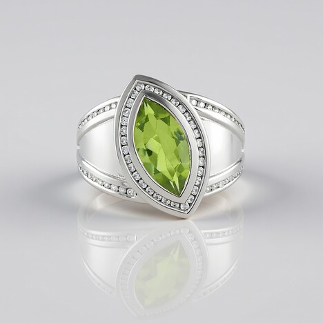 Anello in argento con Peridoto (de Melo)