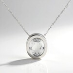 Collana in argento con Topazio Bianco (MONOSONO COLLECTION)