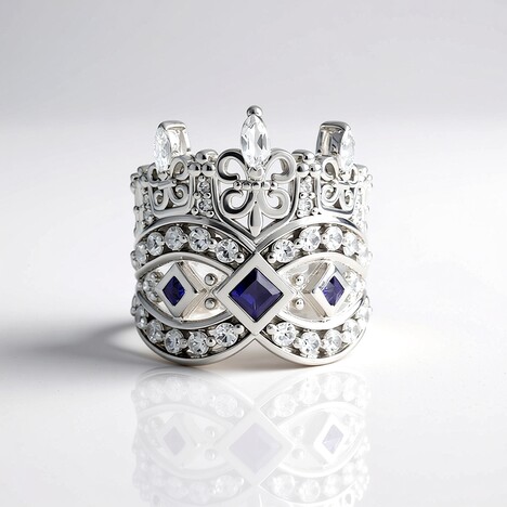 Bague en argent et Topaze blanche (Dallas Prince Designs)