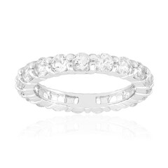 Weißer Topas-Silberring