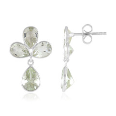 Boucles d'oreilles en argent et Améthyste verte