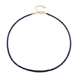 Collier en argent et Saphir bleu de Madagascar