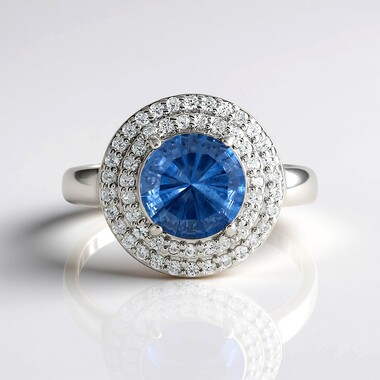 Anillo en plata con Fluorita de color cambiante (MONOSONO COLLECTION)