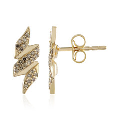 Boucles d'oreilles en argent et Diamant champagne I3