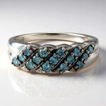 Anello placcato in platino con Diamante Fancy