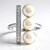 Anello in argento con Perla d'Acqua Dolce Bianca (TPC)