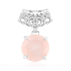 Rose Quartz Silver Pendant