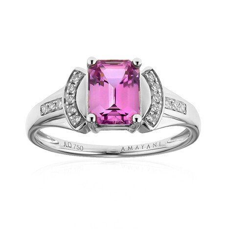 Pinkfarbener Diaspor-Goldring (AMAYANI)