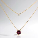 Collana in oro con Granato Magenta (de Melo Gold)
