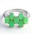 Anello in argento con Crisoprasio Imperiale