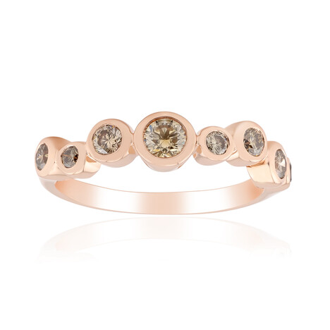9K VS1 Argyle Rose De France Diamond Gold Ring (Annette)
