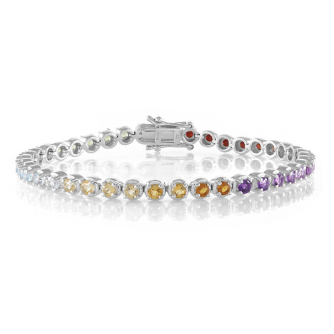 Edelstein-Silberarmband