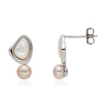 Edelstein-Silberohrringe