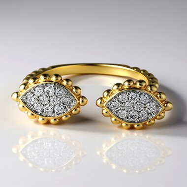 9K SI1 (G) Diamond Gold Ring (Annette)