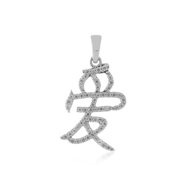 Ciondolo in argento con Zircone - Amore