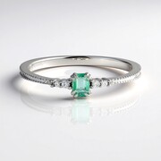 Anello in argento con Smeraldo Colombiano