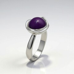 Anello in argento con Fosfosiderite