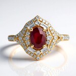 Bague en or et Rubis AAA du Mozambique (CIRARI)