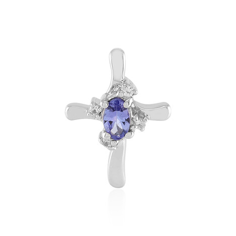 Tansanit-Silberanhänger