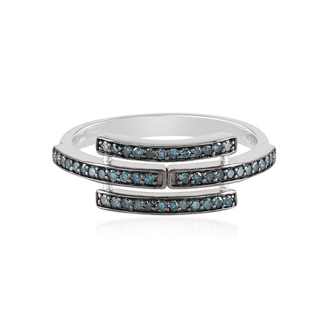 Blauer I2 Diamant-Goldring (KM by Juwelo)