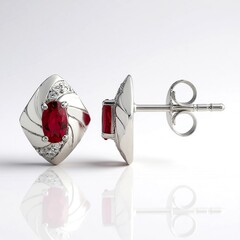 Orecchini in argento con Rubellite Brasiliana AAA