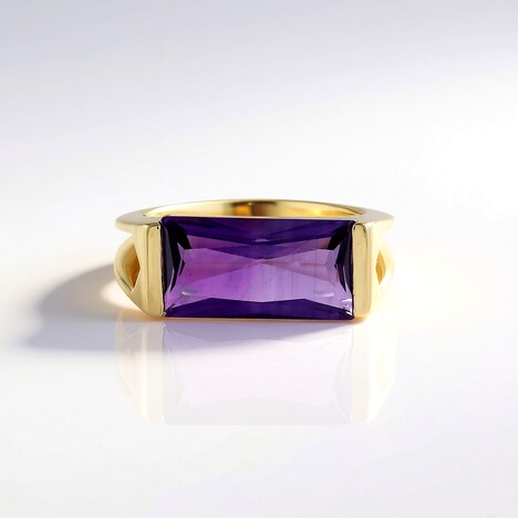 Bague en or et Améthyste de Sibérie (de Melo Gold)