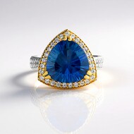 Bague en argent et Fluorite à couleur changeante (Dallas Prince Designs)
