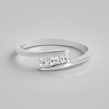 Bague en argent et Zircon