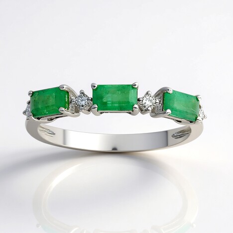 Anello in oro con Smeraldo Zambia AAA (CIRARI)