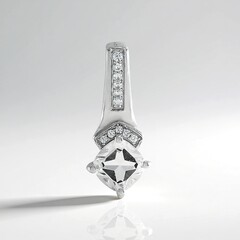Ciondolo in argento con Topazio Bianco