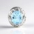 Sky Blue Topaz Silver Pendant (Ornaments by de Melo)