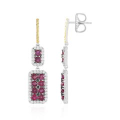 Pendientes en plata con Rubí de Birmania