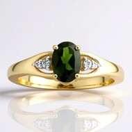 Gouden ring met een chroom toermalijn
