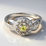 Anello in argento con Berillo Giallo
