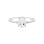 Weißer Topas-Silberring