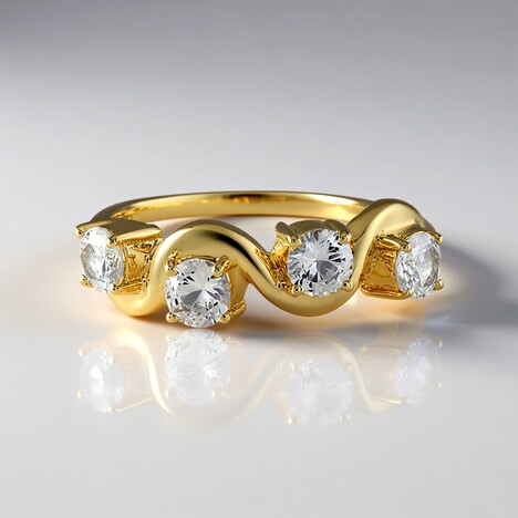 Bague en or et Saphir blanc (Adela Gold)