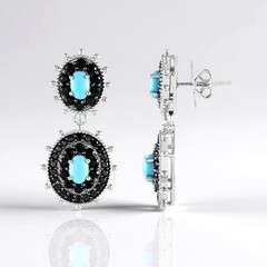 Orecchini in argento con Turchese Sleeping Beauty