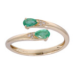 14K AAA Zambian Emerald Gold Ring (CIRARI)