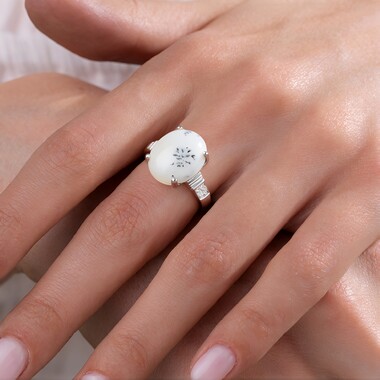 Anillo en plata con Ágata dendrítica